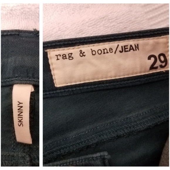 Rag & bone Jean 29 Skinny Green denim Stretch Slim - Picture 7 of 8